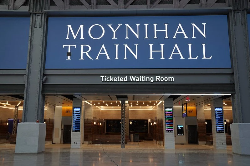 Moynihan Train Hall ticket waiting room