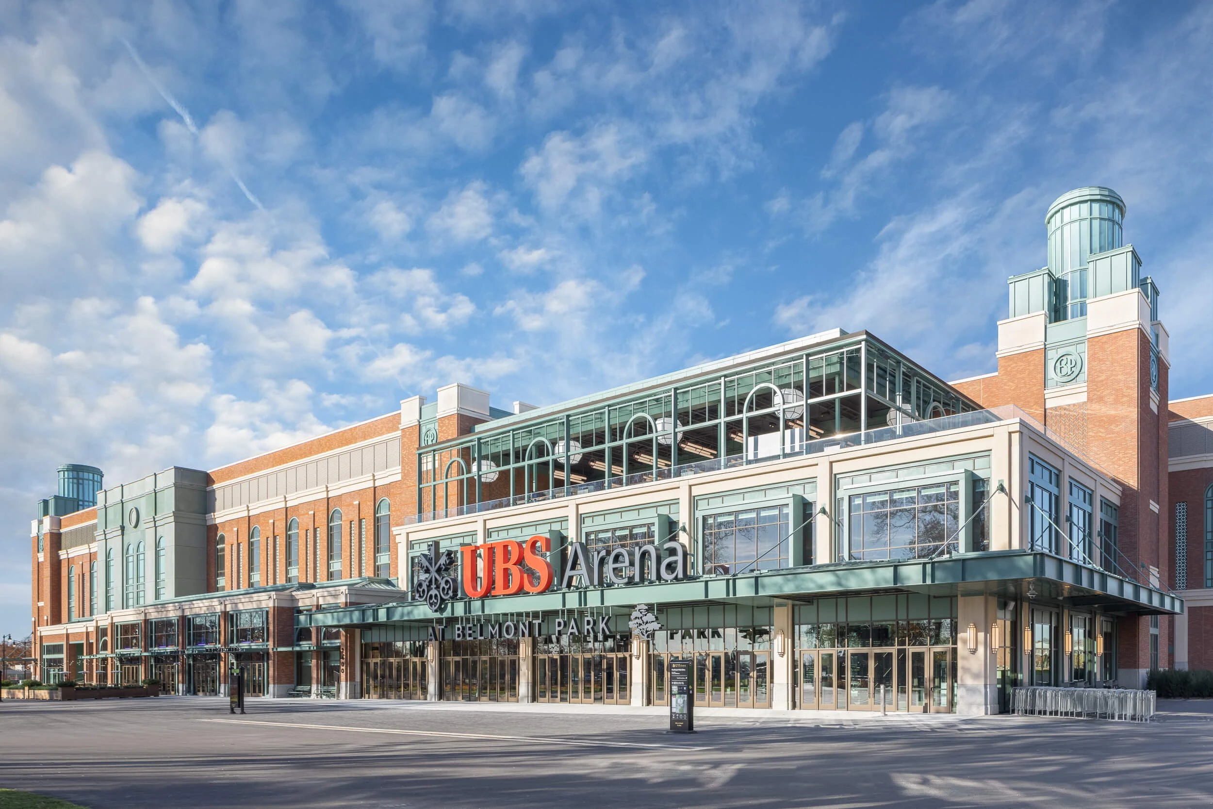 UBS Arena exterior daytime view