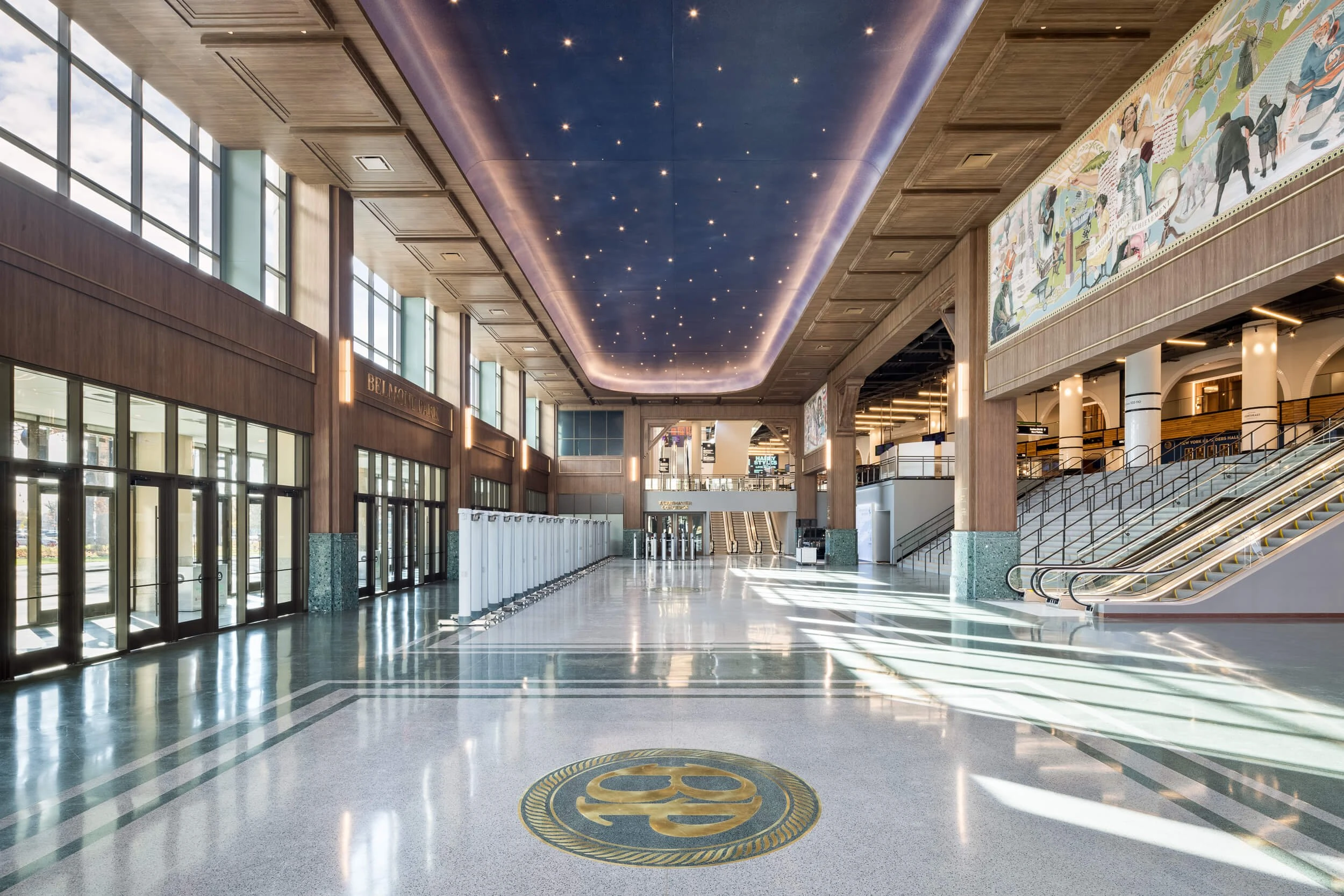 UBS Arena interior concourse